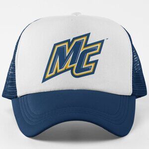 NEW Merrimack College Warriors MC Foam Trucker Mesh Snapback Hat 2T NAVY WHITE